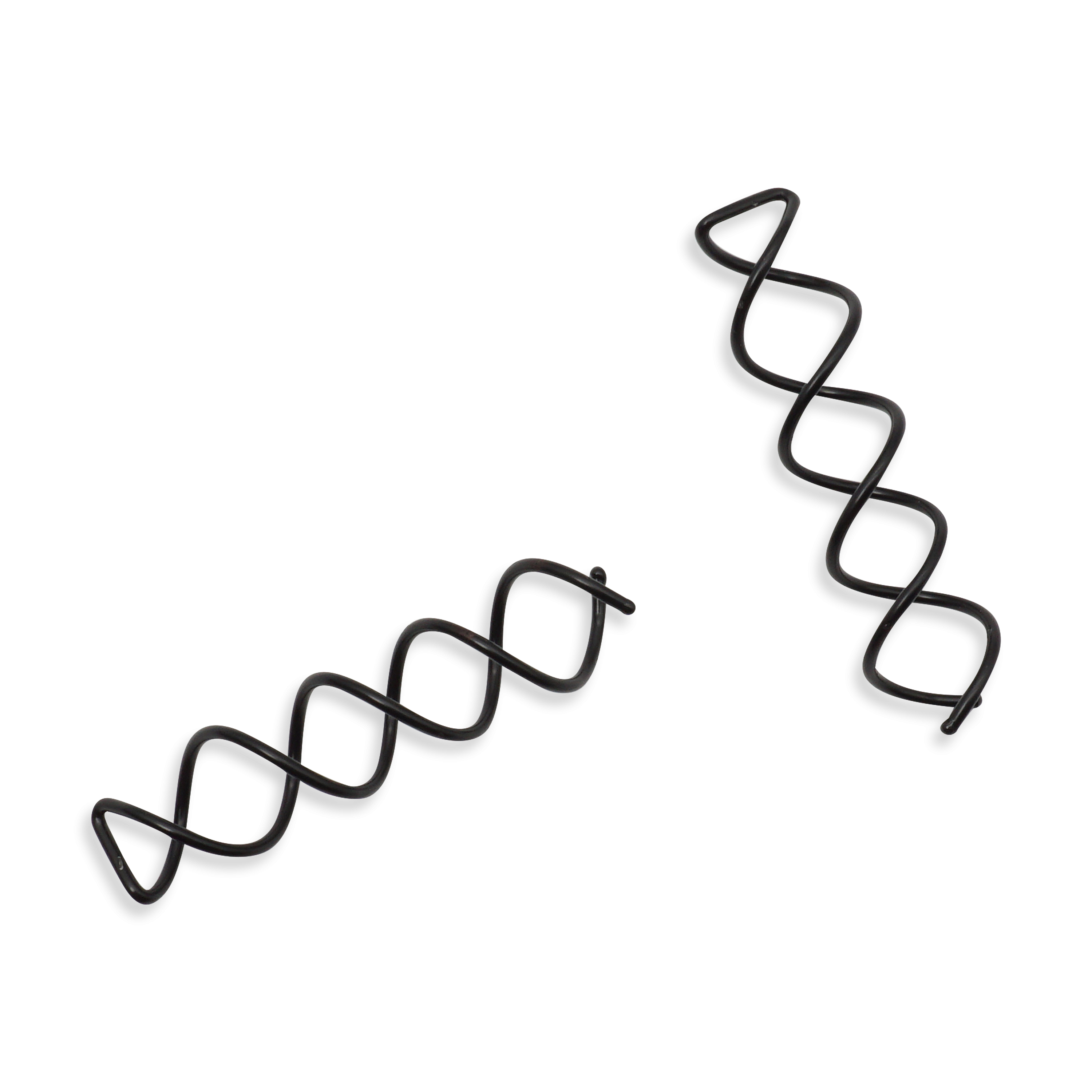 (10er Set) 6mm Haar Spiral Klammer Haarnadel Clips Spirale - Schwarz