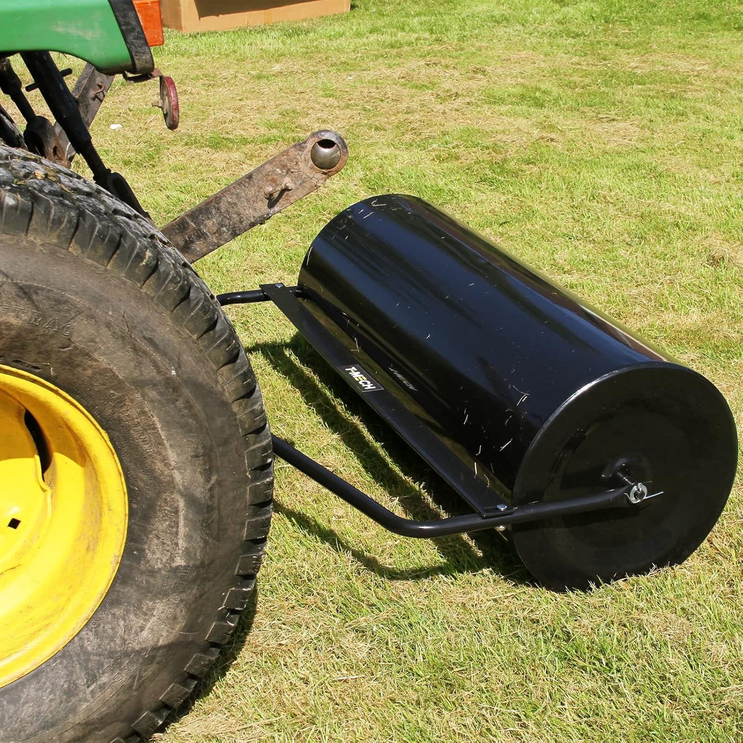T-Mech 120L Anhängewalze Gartenrolle Rasenroller Gartenwalze Rasenwalze Bodenwalze Rasenroller Gartenroller zum Anhängen