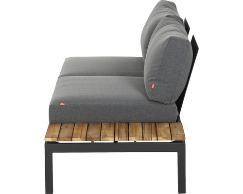 Linkermodule Alvida textielstof 2-zits mat-antraciet