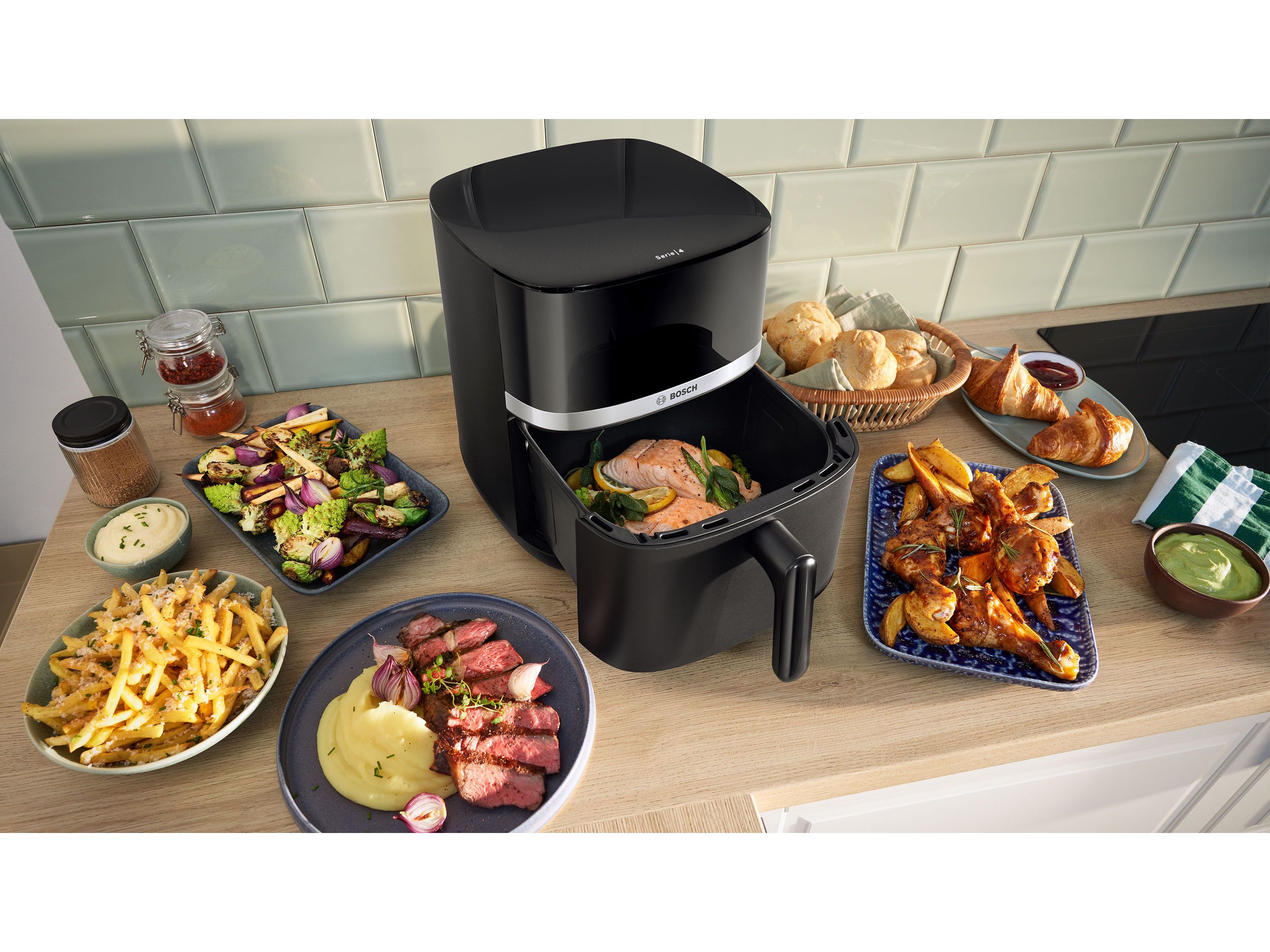 FRITADEIRA SEM ÓLEO BOSCH MAF462B0 AIRFRYER SERIE4 61L
