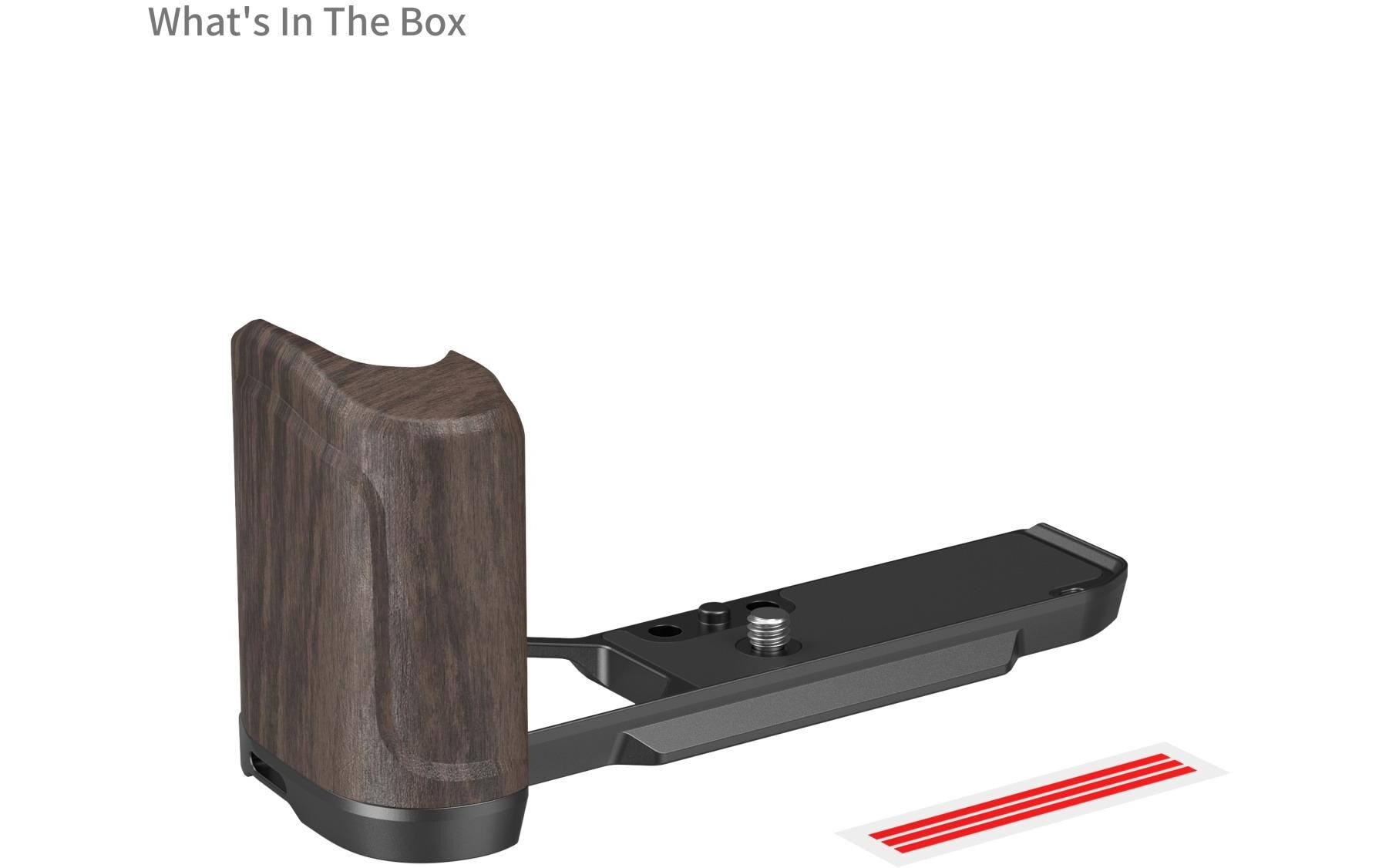 L-Winkel Mount Plate with Wooden HandleErgonomische Halterung mit Holzgriff für Z f-Serie