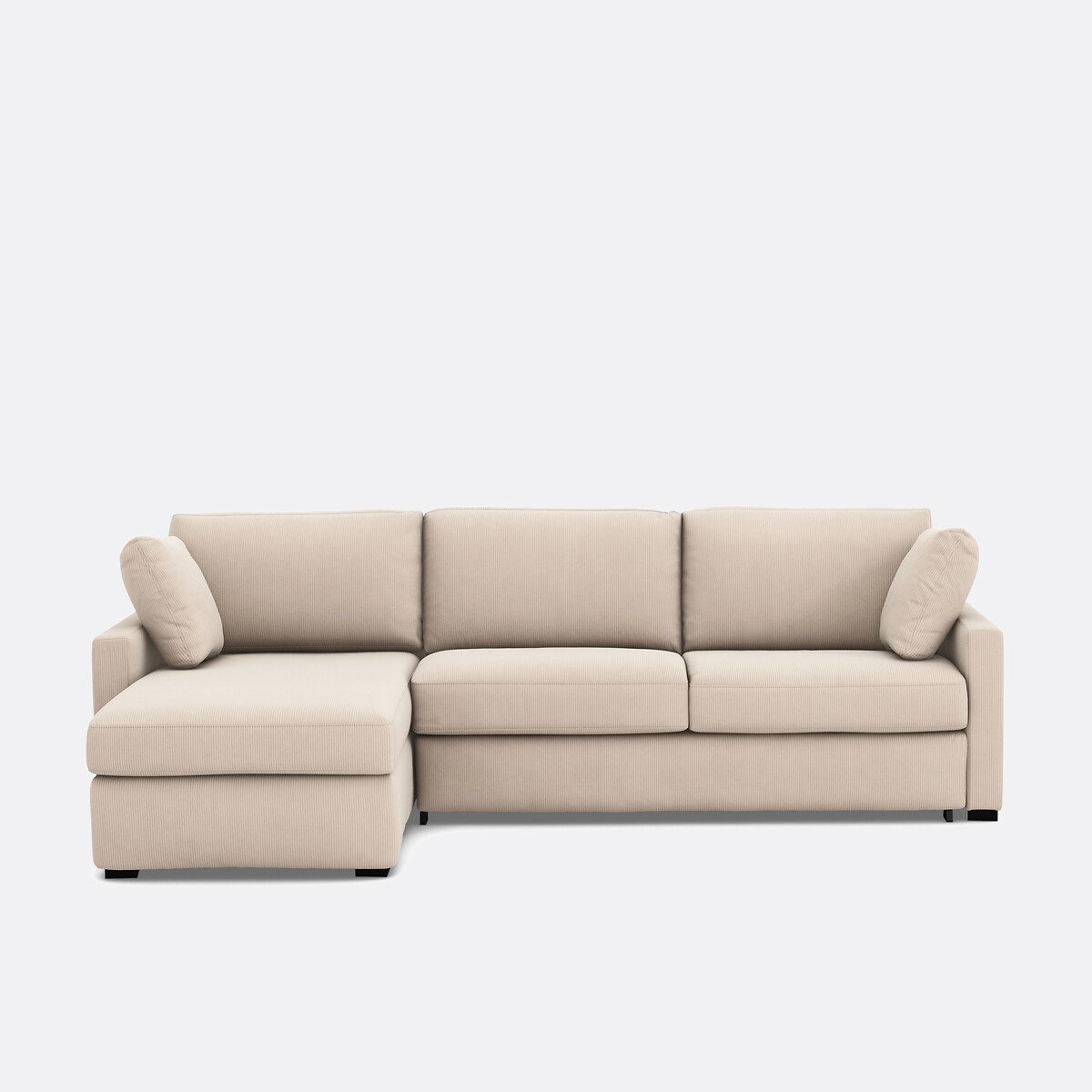 LA REDOUTE INTERIEURS<br>Sofá cama de canto em bombazina fina, Bultex, Timor