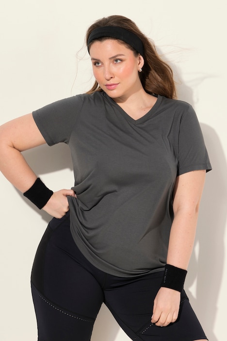 Funktionsshirt, antibakteriell, V-Ausschnitt, Halbarm