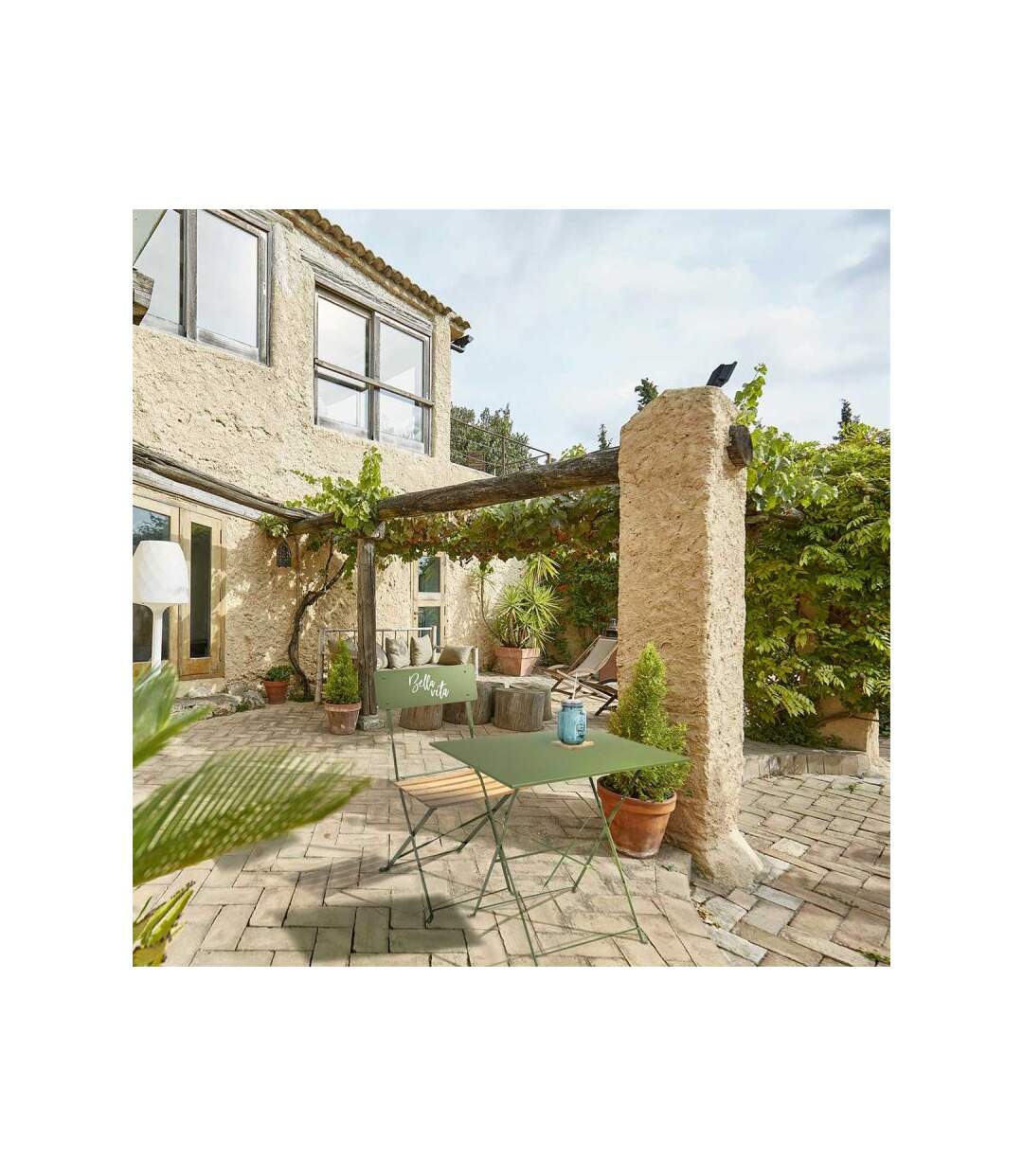 Paris Prix - Table De Jardin Pliante palerme 70cm Kaki