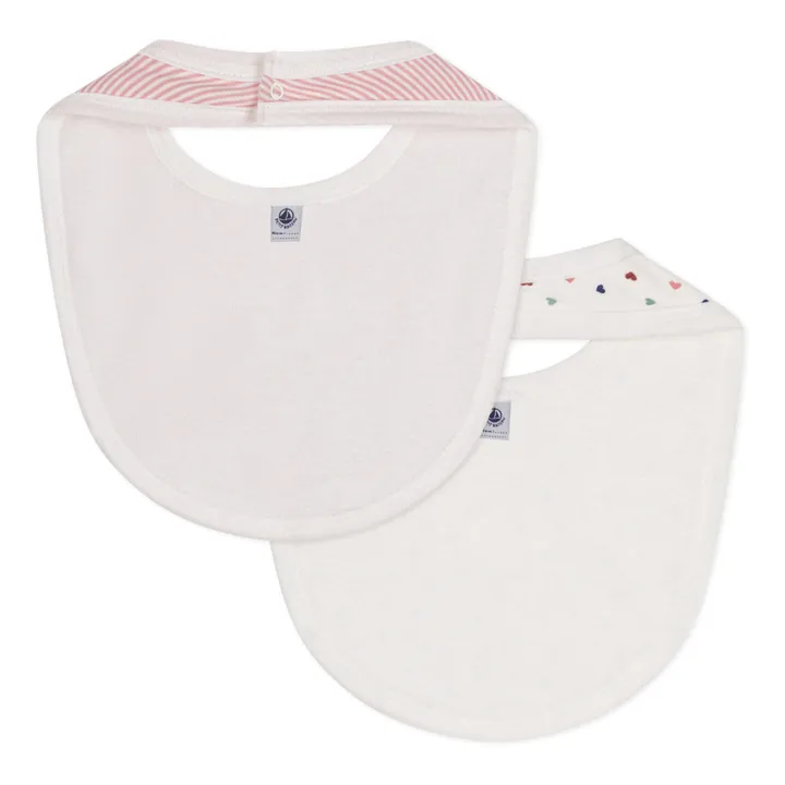 Petit Bateau Lot 2 Bavoirs Misha | Ecru