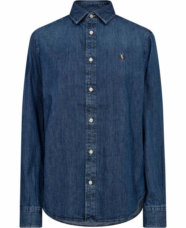 Polo Ralph Lauren 2X1 RIGID DENIM-LSL-BFS Blå