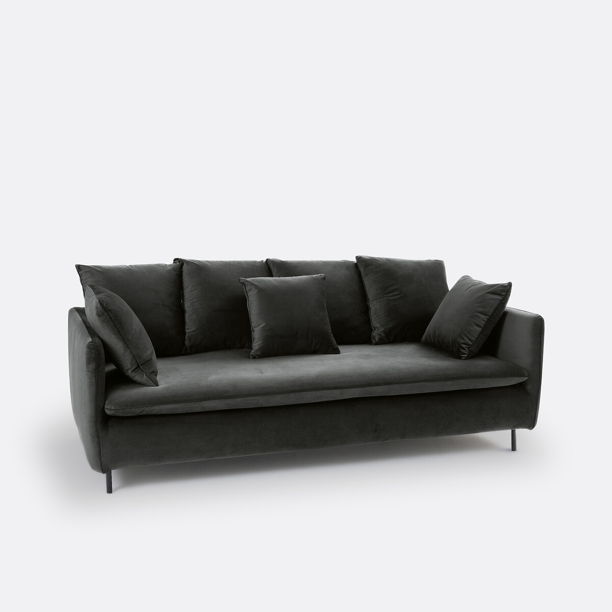 LA REDOUTE INTERIEURS<br>Sofá de veludo de 3 ou 5 lugares, Ivete
