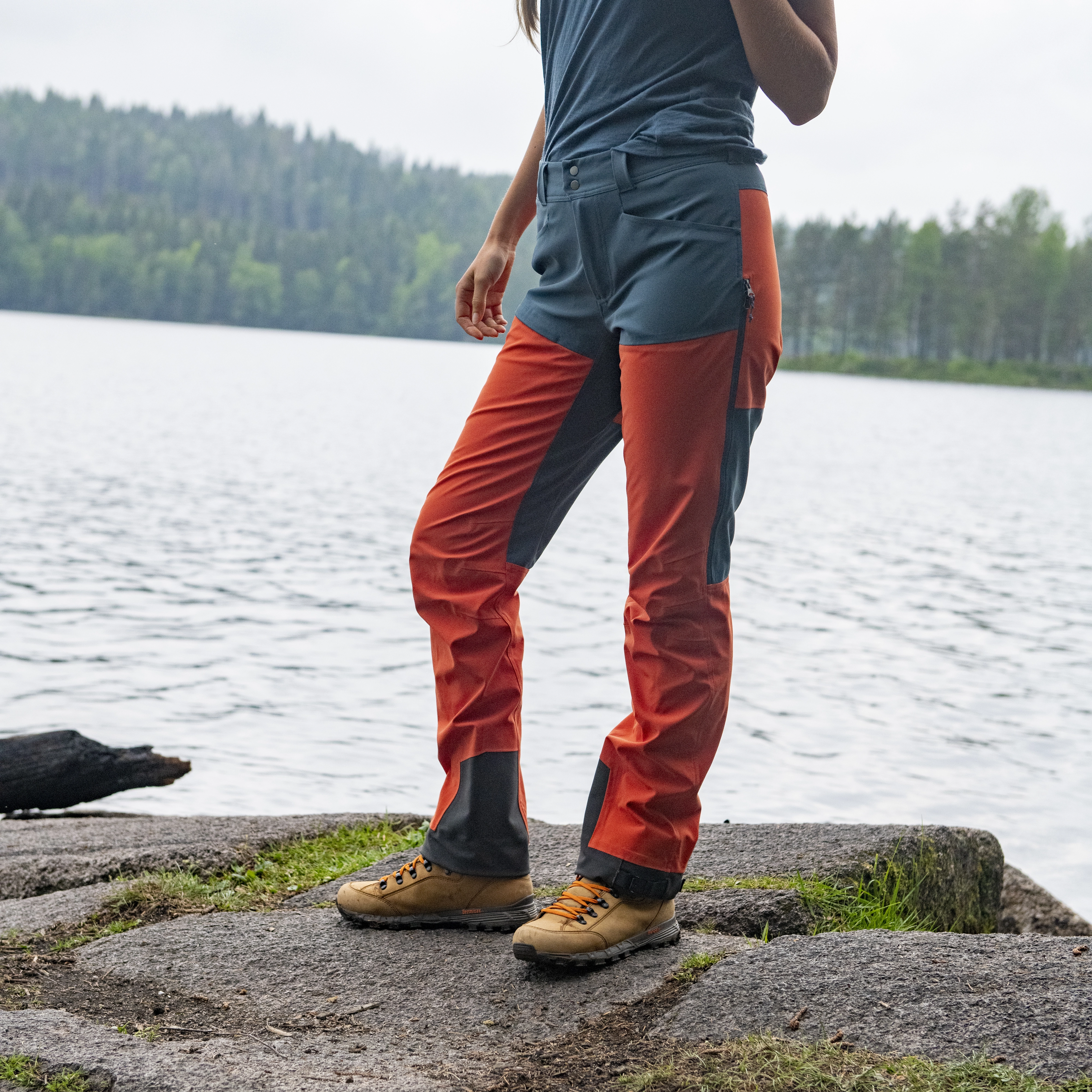 Bekkely Hybrid W Pants Brick / Orion Blue