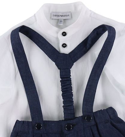 Emporio Armani S?t - Skjorte/Shorts - Hvid/Navy