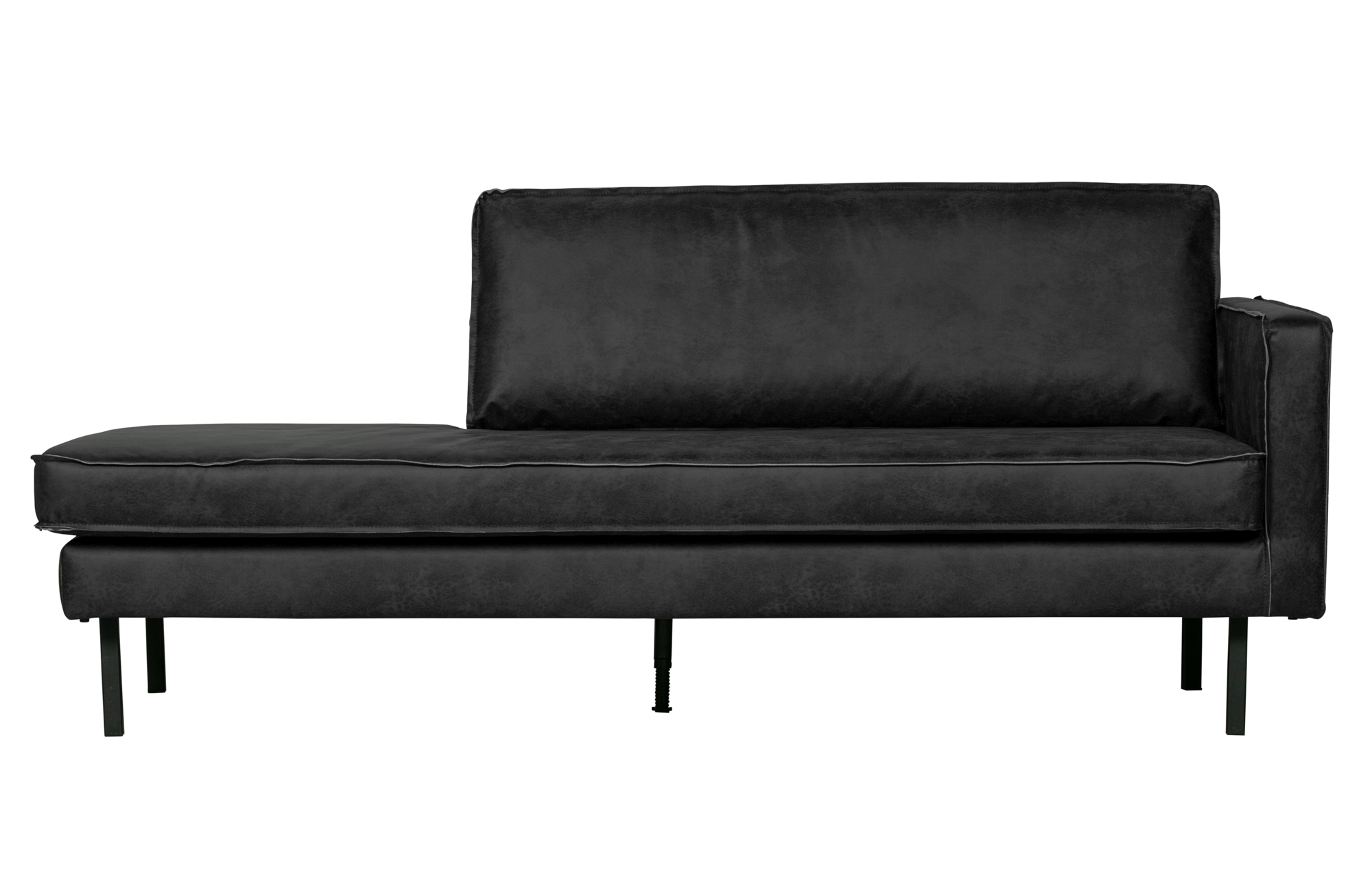 BePureHome daybed Rodeo lederlook Rodeo Daybed Lederlook Rechts - Zwart
