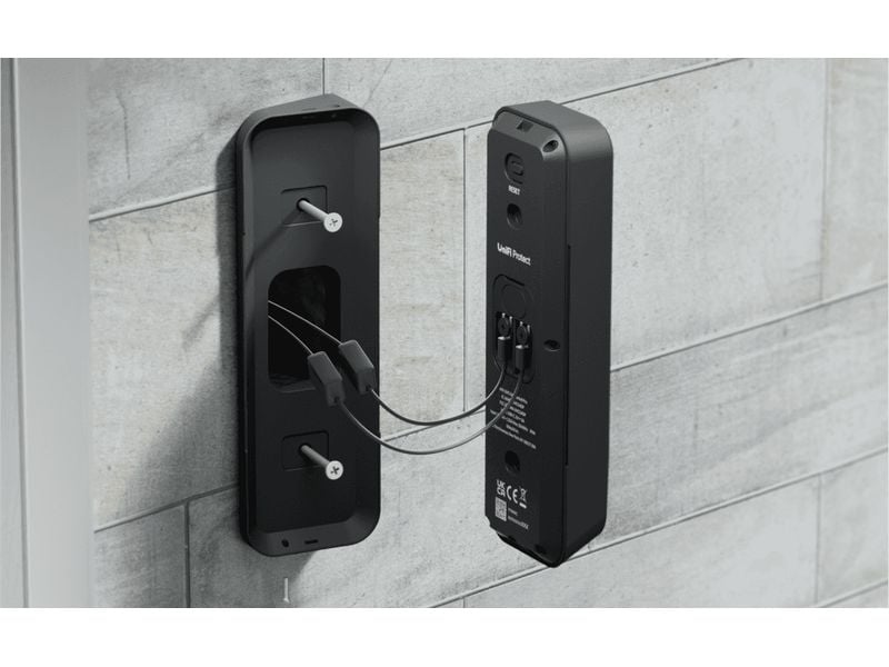 Ubiquiti IP Türstation UVC-G4 Doorbell Pro Schwarz Premium UniFi Türsprechanlage mit erweiterter Paket-Erkennungskamera und integriertem Display