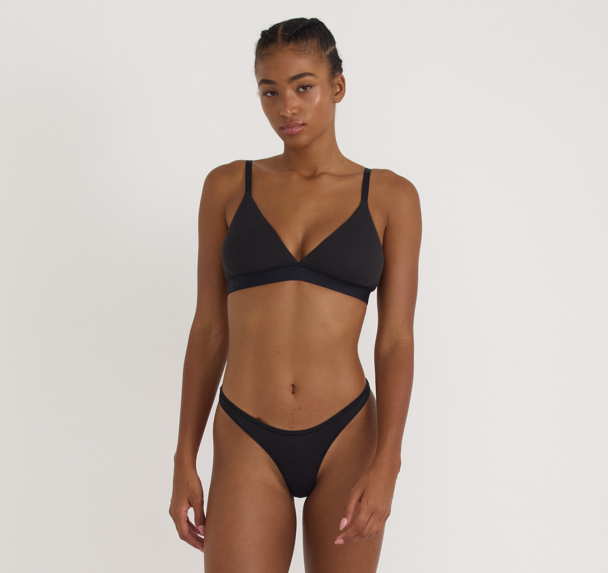 ORGANIC COTTON<br>Core Rib Triangle Bralette