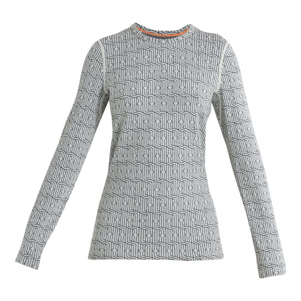 Icebreaker 260 VERTEX CREWE HERENGA - Sous-couche Femme snow/black