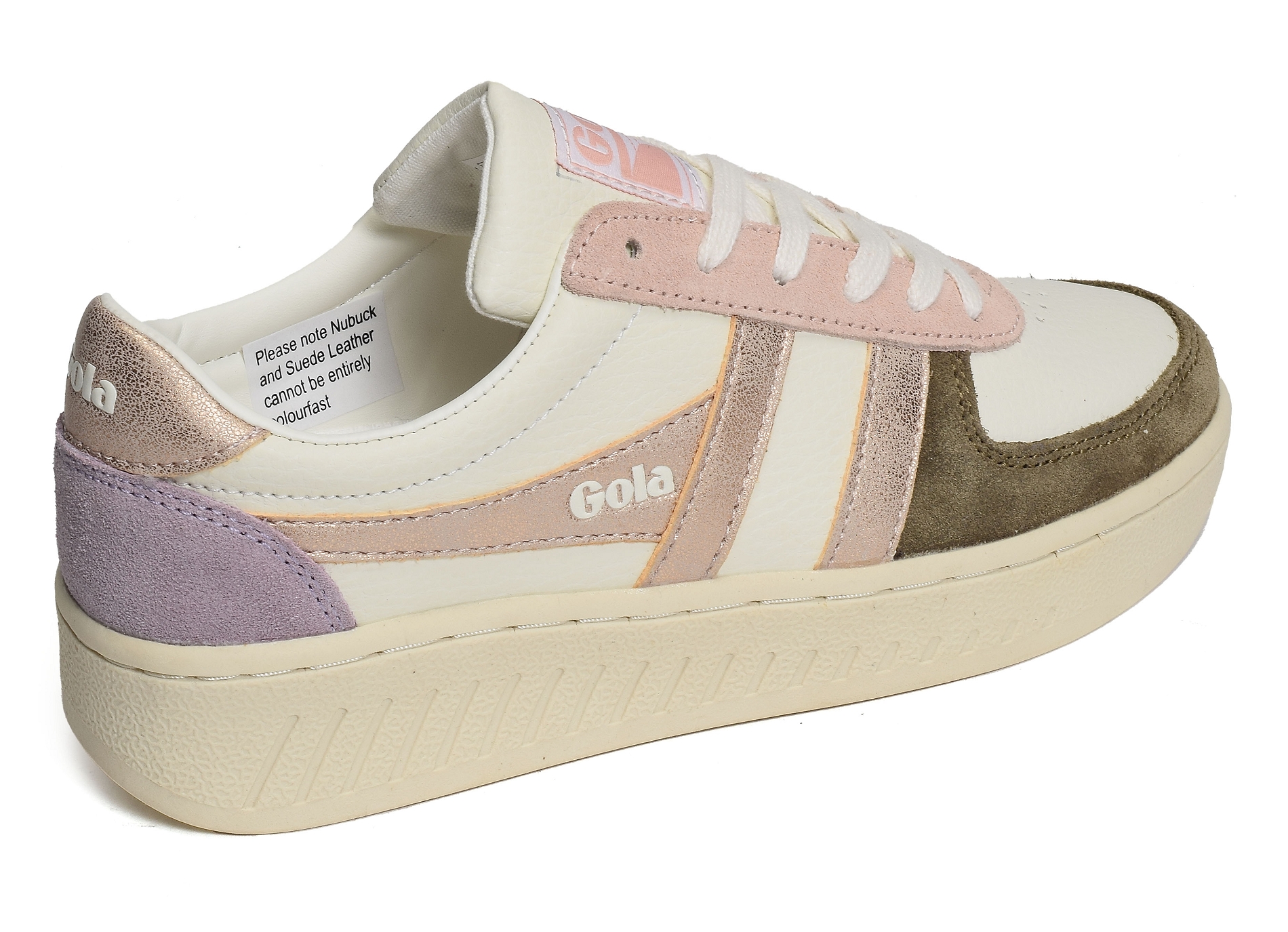 Grandslam quadrant trainers w blanc rose