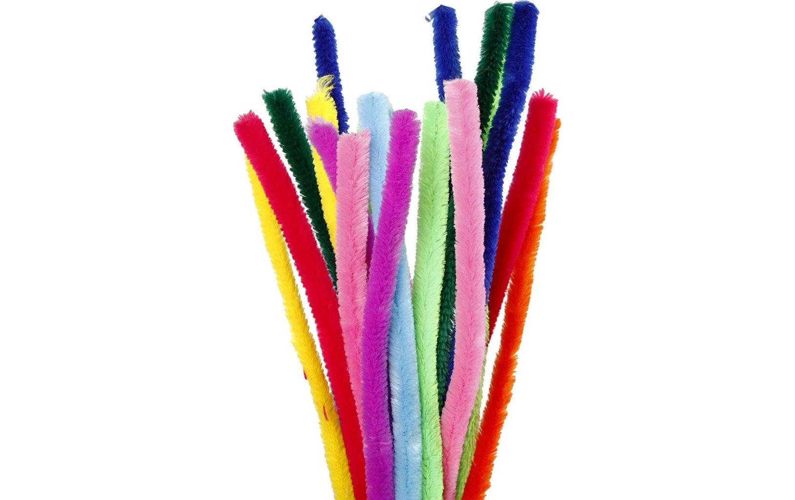 Chenilledraht 15 mm, diverse Farben, 200 StückPfeiffenreiniger farbig assortiert
