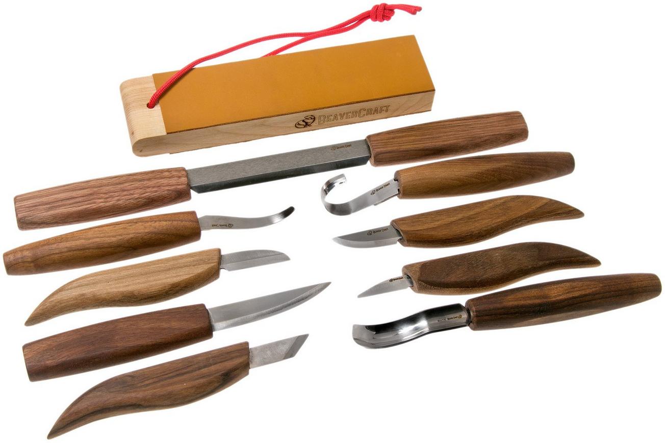 BeaverCraft Deluxe Large Wood Carving Tool Set S50X, houtsnijset