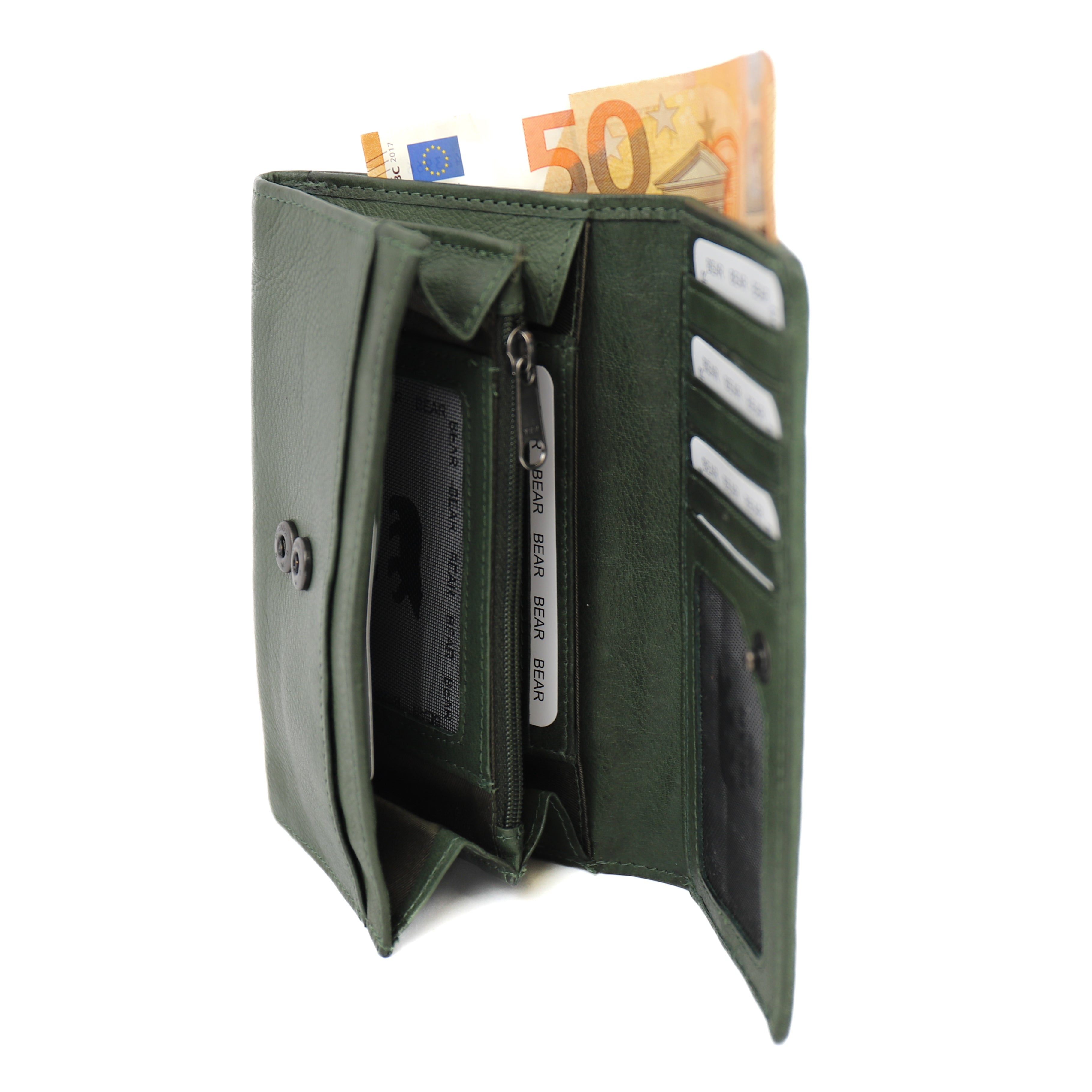 Overslag portemonnee 'Sweety' XL groen - CP 6041 Groen
