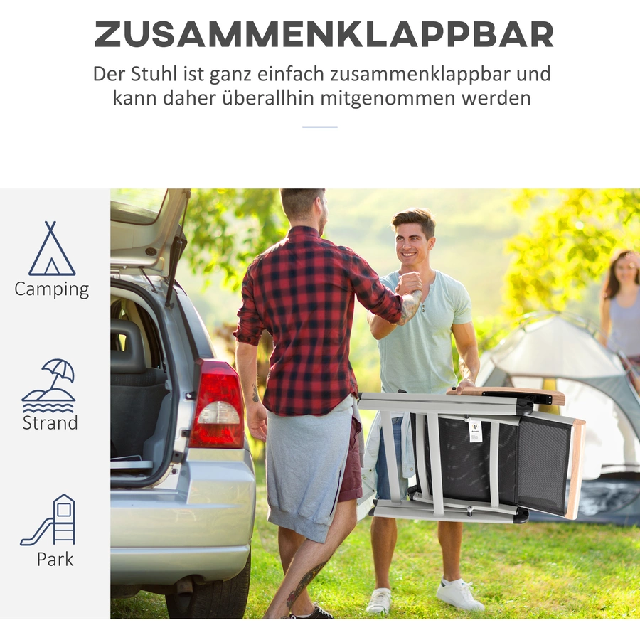 Outsunny Liegestuhl mit gefaltete Merkmale bunt
