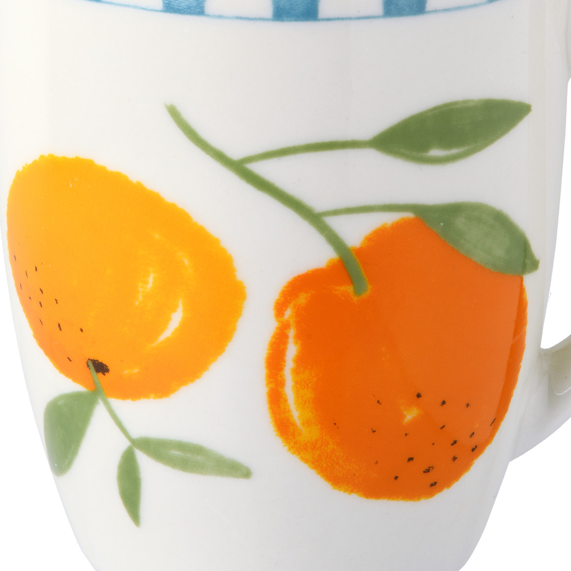 My Home Tasse mit Orangen-Dessin weiss / orange / hellblau