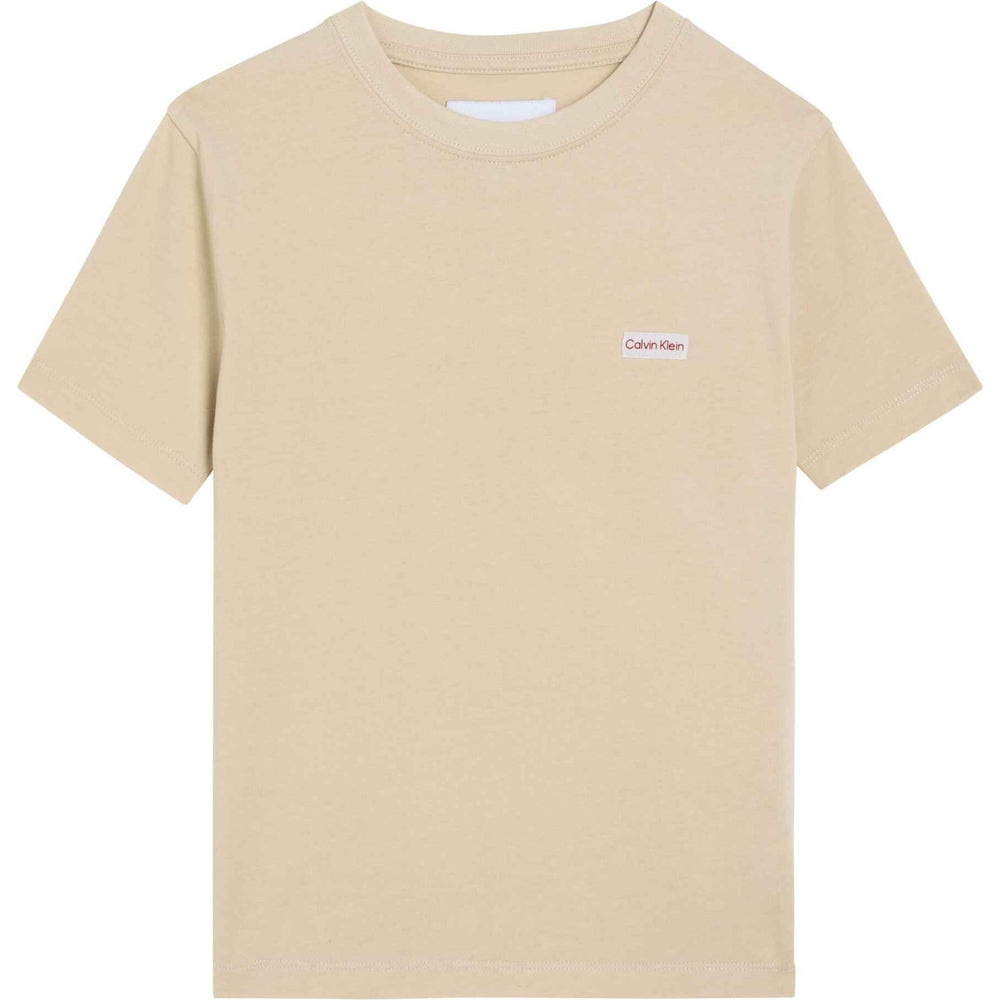 Køb Calvin Klein Oatmeal Logo Label Ss T-Shirt