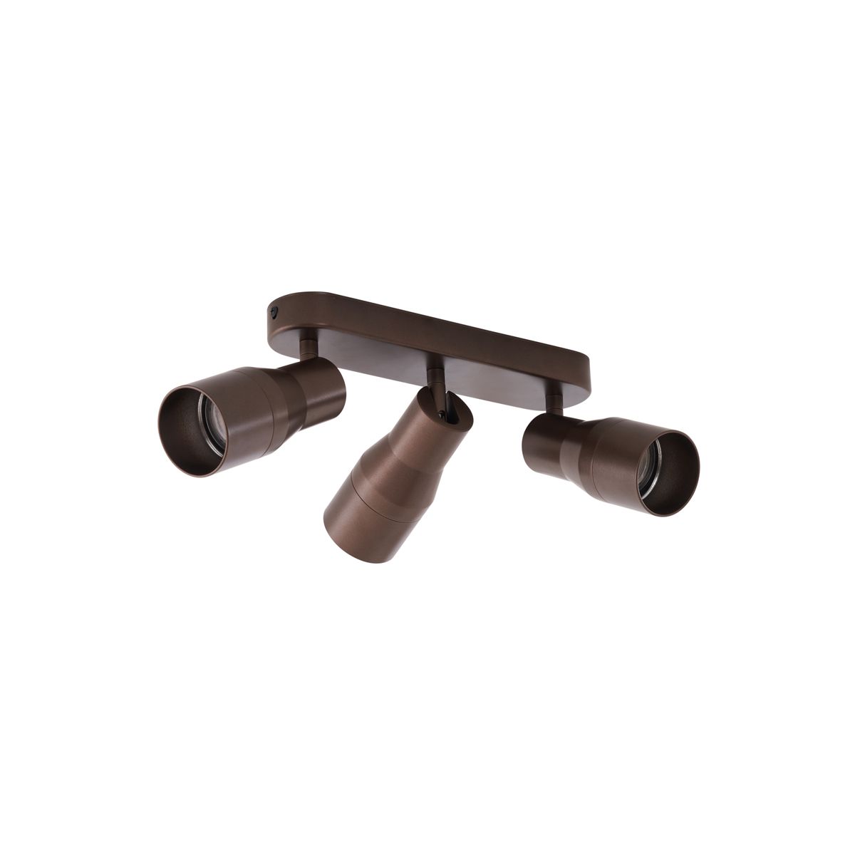 Afgeronde plafondspot donker brons GU10 50mm 3-lichts - Stanley