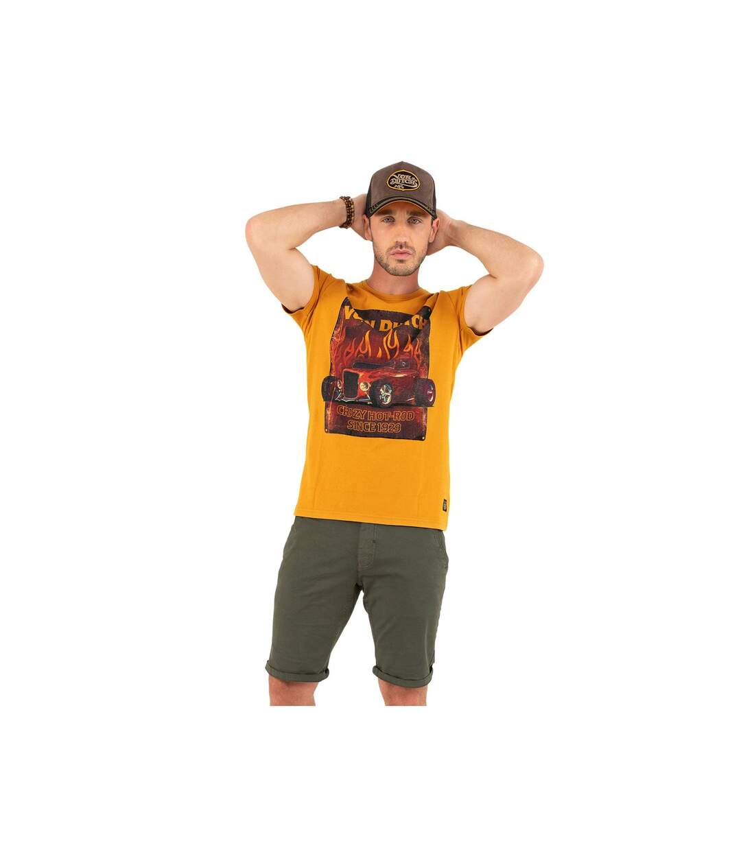 T-shirt col rond regular fit homme en coton Crazy