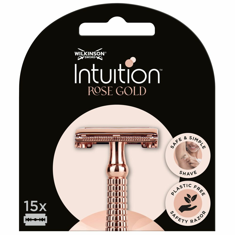 Wilkinson Intuition Navulmesjes Rose Gold Safety Razor15 stuks
