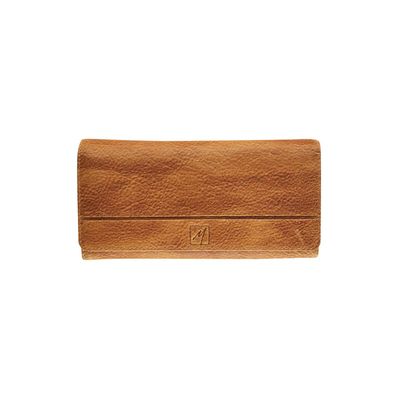 Portefeuille avec bouton-pression Savannah - cognac - label M