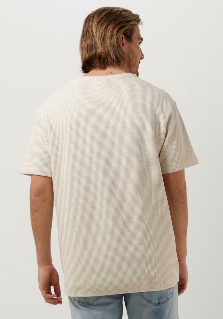 PUREWHITE gebroken wit purewhite t-shirt tshirt with waffle structure