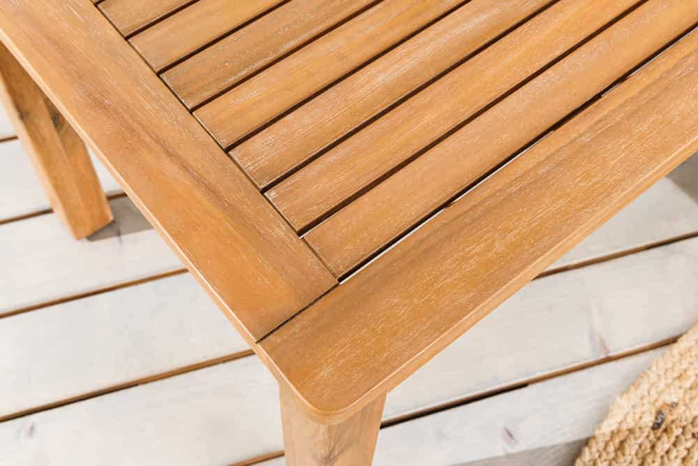 Massiver Gartentisch BALI 100cm Akazienholz wetterfest Outdoor-Loungetisch