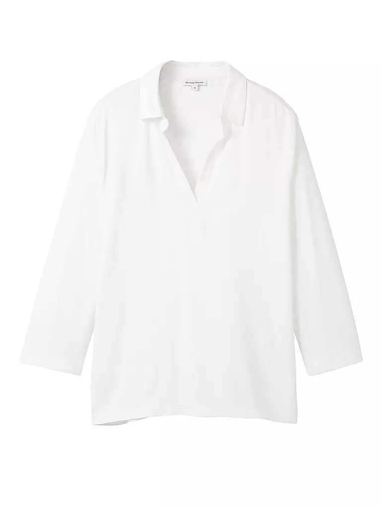 TOM TAILOR Langarmshirt weiss