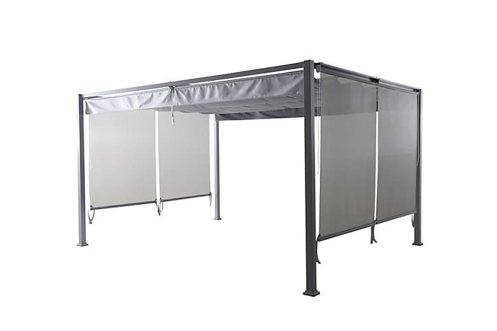 Tonnelle Moses 3x4m avec Stores enroulables latéraux