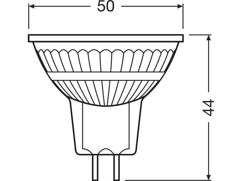 OSRAM Lampe Superstar Mr 16 35 36 °, 5W, GU5.3, Dim, Warmwe Niedervolt-LED-Reflektorlampen MR16 mit Retrofit-Stecksockel