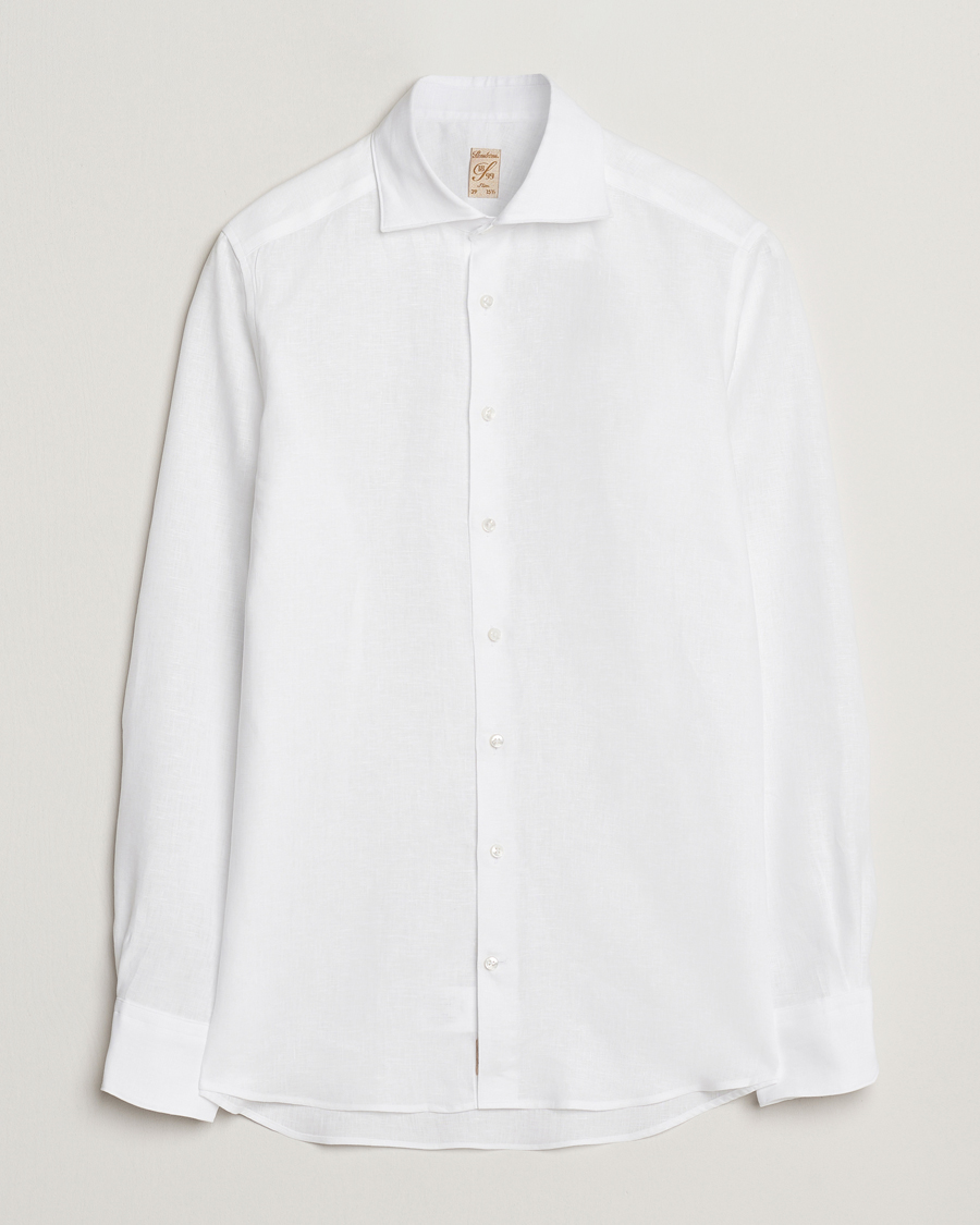 Stenströms 1899 Slim Linen Shirt White