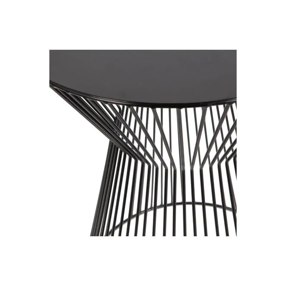 WOOOD Suus Bijzettafel - Metaal - Zwart - 46x Ø35
