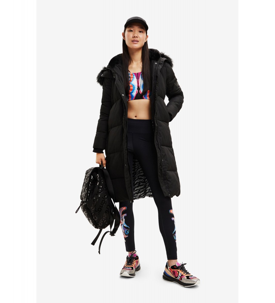 Casaco acolchoado Desigual Norway, preto