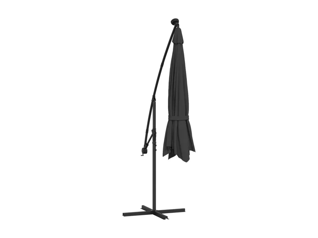 Parasol déporté avec lumières noire 02_0008456