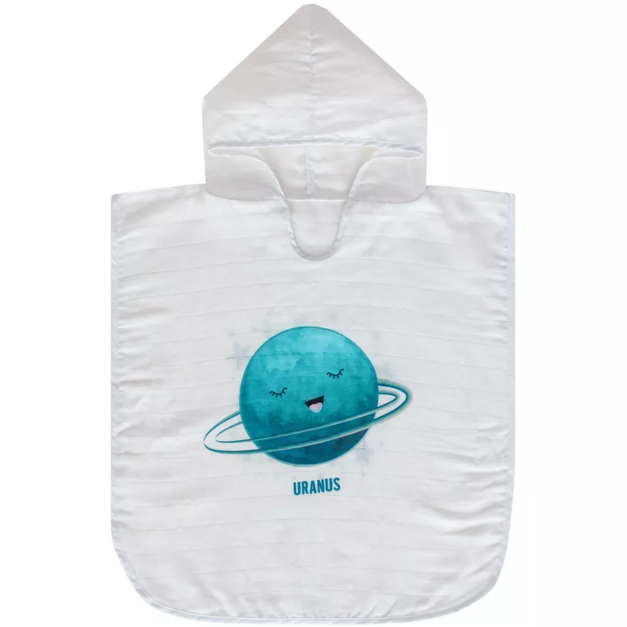 hibboux® Badeponcho Musselin Cosmic-Uranus Multicolor