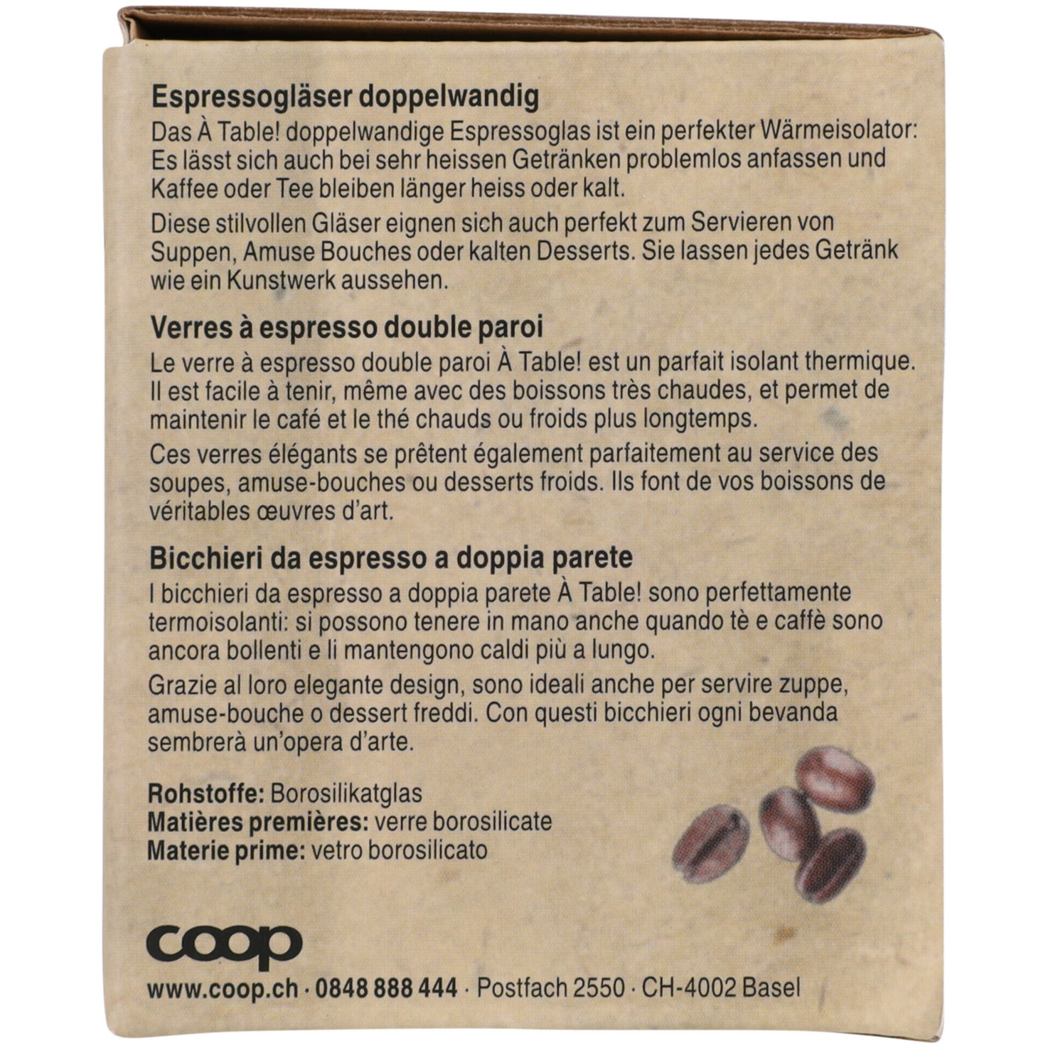 Espressoglas Doppelwand 2x80ml