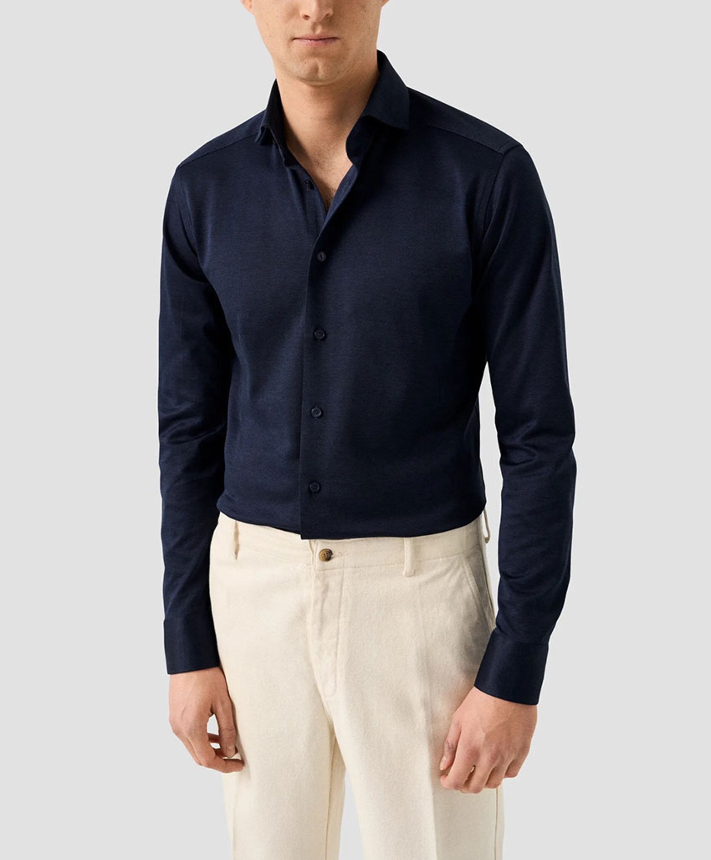 ETON Heren overhemd lange mouw blauw