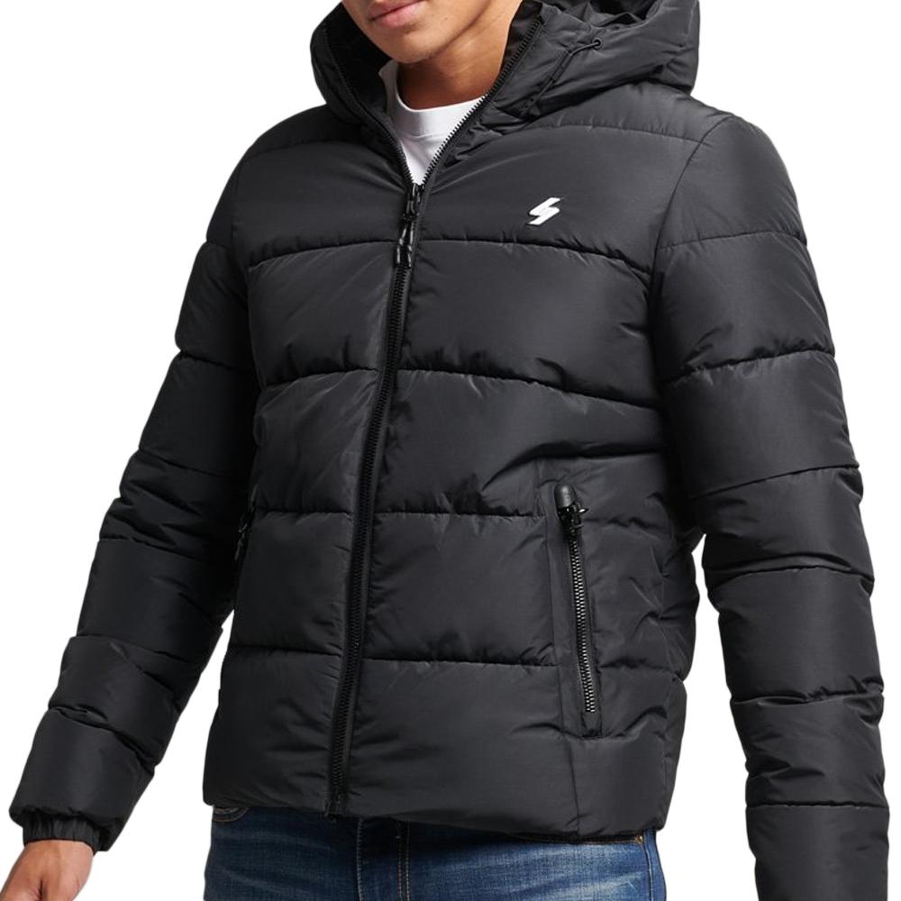 Superdry Doudoune Noire Homme Superdry Hooded