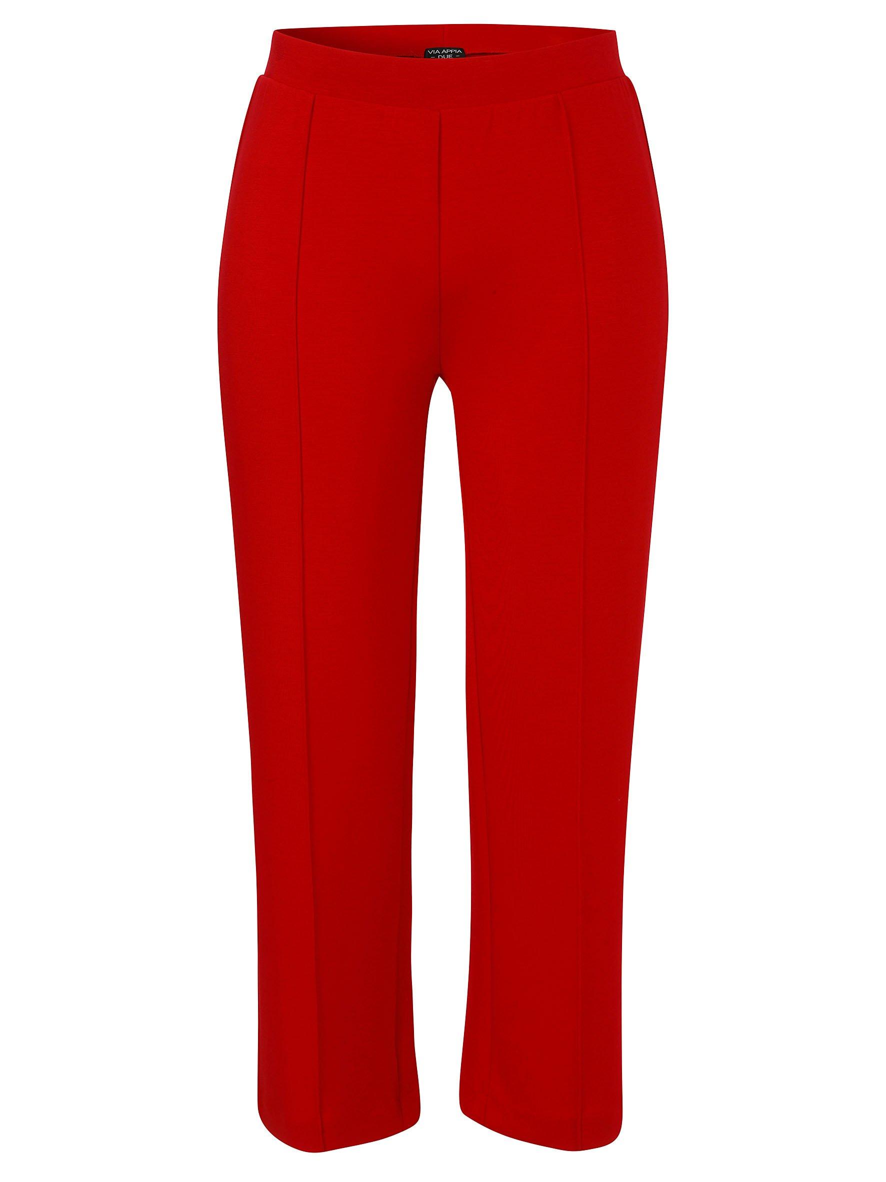 Gerade 7/8-Hose in Sweatqualität, mit Bundfalten