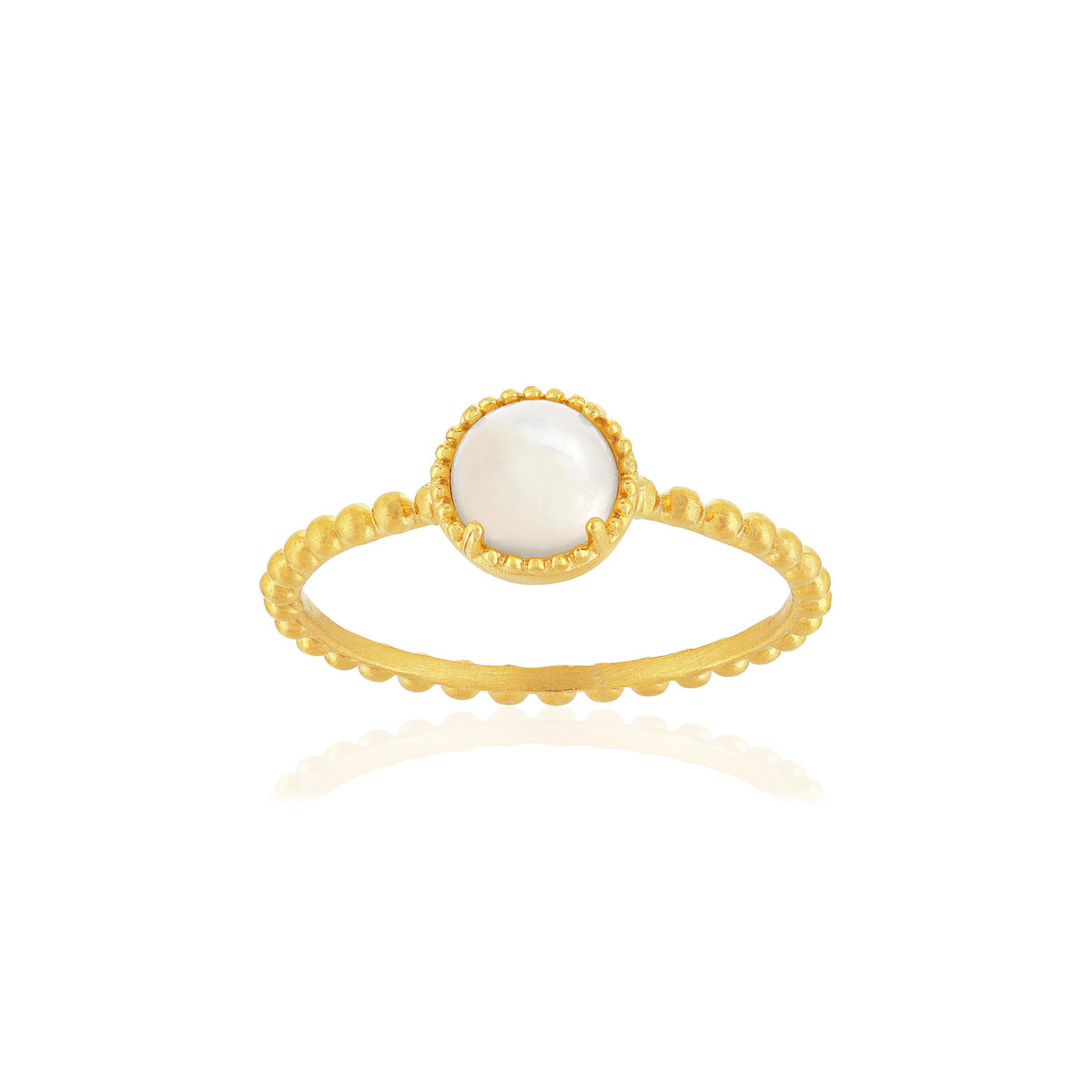 Bague plaqué or nacre