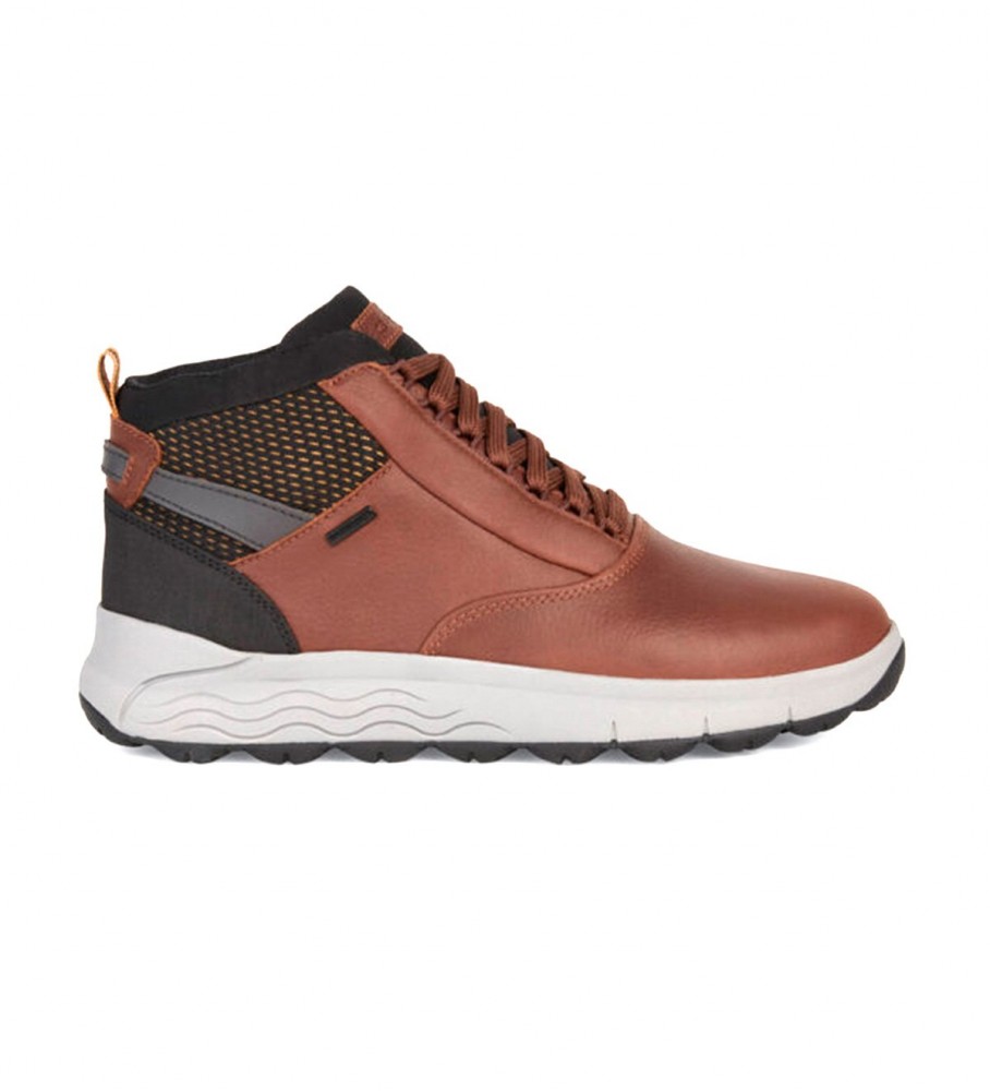 Tênis GEOX Spherica 4x4 Abx em couro marrom
