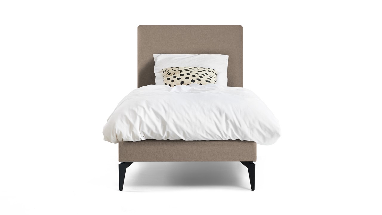 Boxspring Cisano met Silver Pocket Deluxe Foam matras taupe