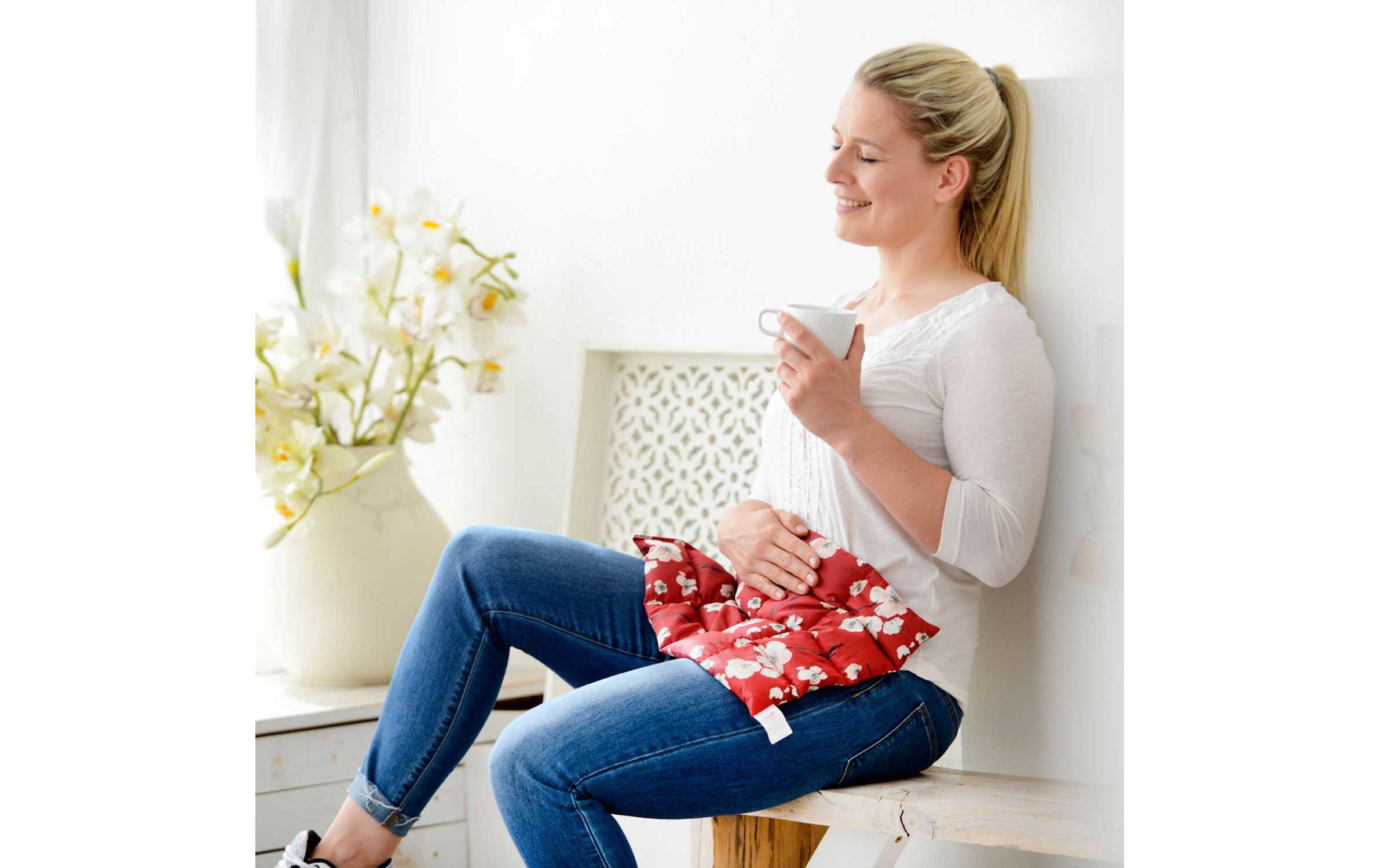 Leinsamenkompresse Linum Classic blossom 1 StückWärmekissen mit Leinsamen für den Rücken