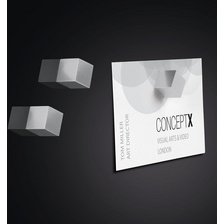 Aimant néodyme cube 'Strong' C5, set de 5, argent