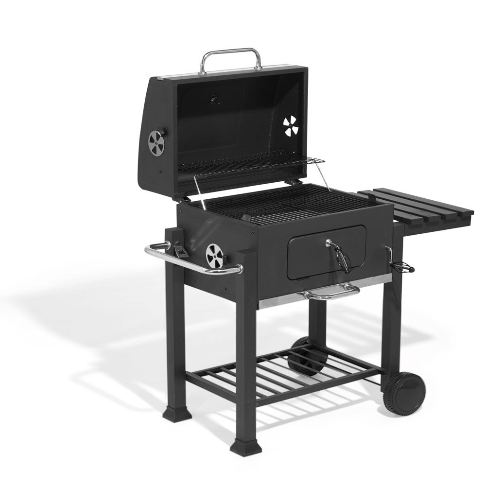 Barbecue à charbon cuve acier sur chariot Wilson