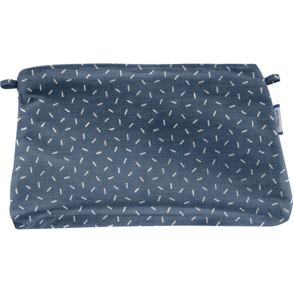 Pochette Tissu Paille Argent Jean
