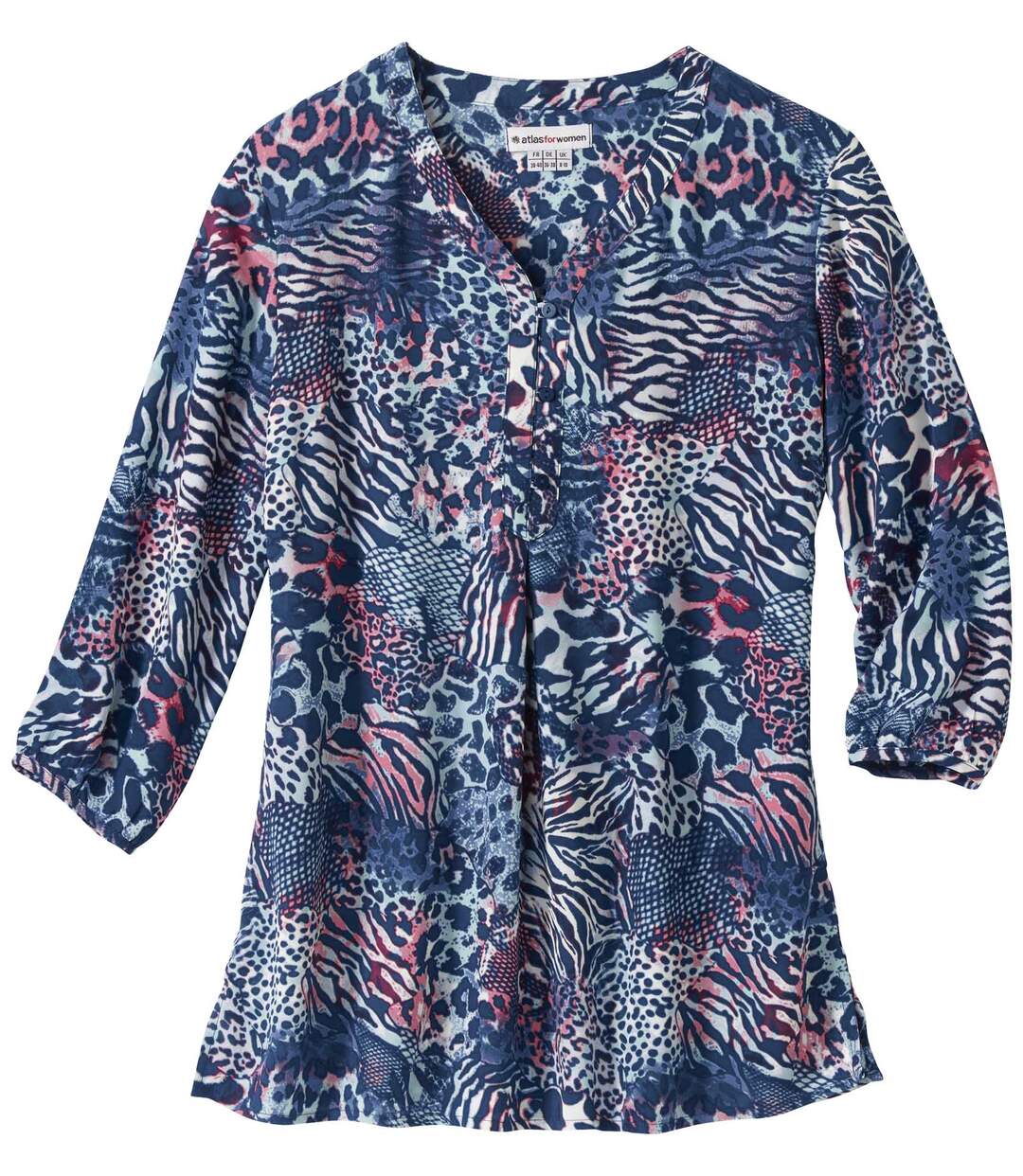 Blouse en Crêpe Imprimé Motifs Animaliers